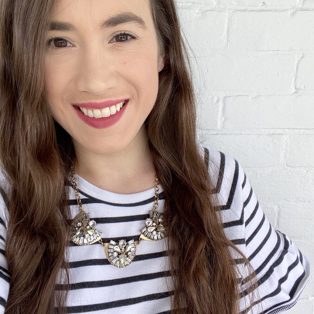 "Tenley" Necklace || Clear Crystal Statement - Picture 10 of 13